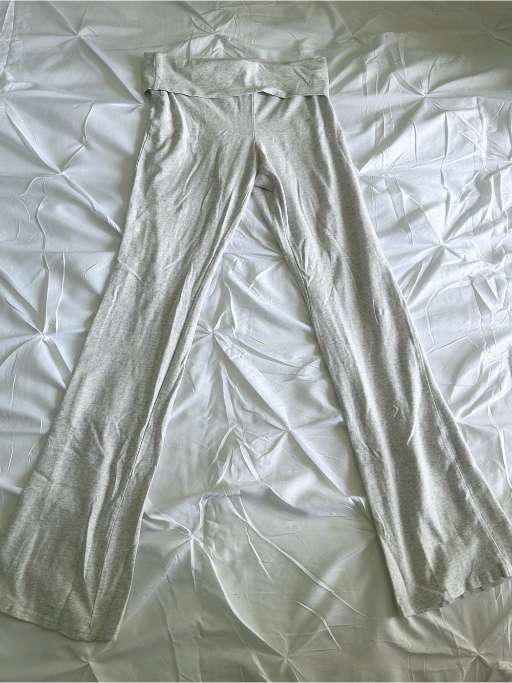 No Boundaries Light Gray Fold-Over Waist Lounge Pants